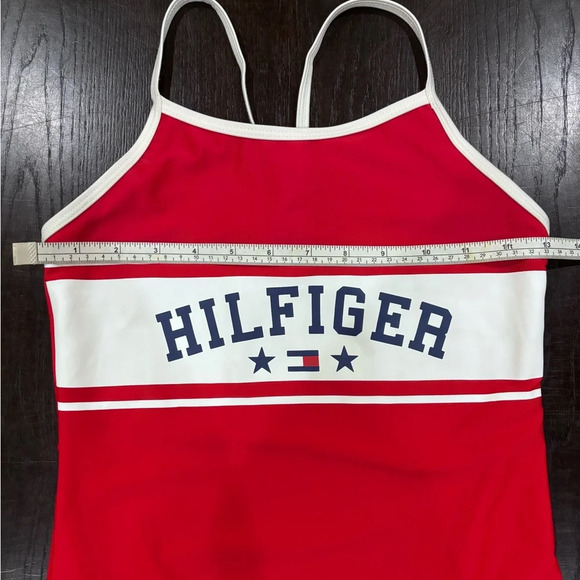Tommy Hilfiger Child’s Red One Piece Bathing Suit Size 12/14 Size Youth Large - Picture 2 of 4